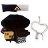 niannyyhouse Copricapo con cappuccio, accessori e felpe, vestito da 10 cm ~ 15 cm, 20 cm, vestiti per bambole (nero 10 cm ~ 15 cm)