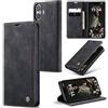 Sojlecyu Cover per iPhone 16 a Libro Portafoglio Pelle PU, Nero | Custodia con 2 slot carte e scomparto banconote, chiusura magnetica, funzione supporto e TPU antiurto - Custodia a libretto