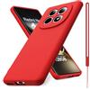 Vansdon Cover Compatibile con Xiaomi Redmi Note 15 4G/5G/Poco M8 5G, Gomma Gel di Silicone Liquida Antiurto Custodia - Rosso
