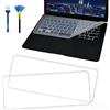 HSYTEK 3 protezioni per tastiera compatibili con Asus Lenovo Acer Hp Dell 15-17 pollici e 2 pezzi spazzola per tastiera, cover per tastiera in silicone, protezione antipolvere, ultra sottile, alta