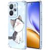 YUXING Cover Trasparente per Realme 14 5G / Realme 14T 5G - Custodia Protettiva Sottile in TPU Morbido Antiurto con Carino Motivo Disegno Cool (Cat)