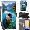 Haninsuze Cover per Samsung Galaxy A25 5G, barca | Pelle PU Portafoglio, Porta Carte, Magnetica, Libro, Antiurto Custodia
