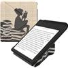 kwmobile Custodia leggìo Compatibile con Kobo Libra Colour - Pelle Sintetica con Chiusura Magnetica - con Funzione appoggio - Ragazza e Libri