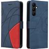 XINNI Cover Protettiva per Samsung Galaxy A25 5G Case, retrò Cellulare Custodia Libro Antiurto in Flip Pelle PU/TPU, Portafoglio Flip Magnetica, Blu