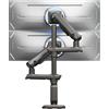 HUANUO Supporto Doppio Monitor Scrivania per Schermi Ultrawide da 13-49 fino a 18 kg, Supporto da Scrivania, Supporto Doppio Monitor Regolabile, VESA Max 100x100 mm