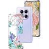 DiaryTown Cover per Xiaomi Redmi Note 14 Pro 4G Motivo Bello Trasparente Ultra TPU+PC Custodia in Silicone Antiurto Protettiva Case per Donne Ragazze per Redmi Note 14 Pro 4G - Fiore di Loto Colorato