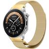 GIOPUEY Cinturini Compatibile con OnePlus Watch 3/2/2R, Cinturino in Acciaio Inossidabile Intrecciato [Resistente all'Usura] - Gold