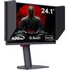 KTC Monitor Gaming 24,1 pollici 400Hz, Fast TN Panel, Tempo di risposta 1ms, Contrasto 1000:1, Supporto regolabile, Porte HDMI & DP doppie, Schermo antiriflesso, Gancio integrato per cuffie - E-Sport