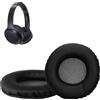 kwmobile 2x Cuscinetto Cuffie Compatibile con AudioTechnica ATH-S200BT / ATH-S220BT Pad - Cuscinetti Ricambio Cuffie Over Ear Simil Pelle - nero