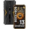 Ulefone Armor X12 Rugged Smartphone Android 13, 4860mAh Telefono Indistruttibile, 6GB+32GB ROM/TF-256GB Telefoni Robusto, 5.45'' HD+, 13MP+8MP, Cellulare, 4G Dual SIM/Face ID/NFC/OTG/GPS Arancione