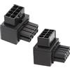 CY Adattatore 2 pz/lotto ATX 8P EPS Maschio a Femmina 90 Gradi Su Giù Angolato Intestazione di Potenza per CPU 1
