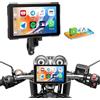SIXWIN Senza Fili Schermata Carplay Per Moto, Portatile CarPlay & Android Auto Per Moto, 5 Pollici IP67 Impermeabile Touchscreen,Supporto Doppio Bluetooth, Navigazione GPS, Siri, G00gle