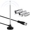 Adiwo DAB Radio Antenna FM Telescopica Interna con Base Magnetica, 15 dBi Antenna TV con 3m Cavo Prolunga, 75Ohm Antenne per Radio Portatile per Amplificatore Home Cinema Sistema HiFi Ricevitore