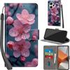 PHINIENLAND Cover per Xiaomi Redmi Note 13 Pro Plus 5G Case PU Pelle Custodia [Kickstand] [Chiusura magnetica] [Slot per Schede], Portafoglio Flip Custodia per Redmi Note 13 Pro+ 5G,Fiori