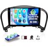 GOHHDL 4G+64G GOHHDL Radio per Nissan Juke J15(2010-2019)/YF15 Infiniti ESQ 2011-2017 con Carplay Wireless Android Auto, Radio Touch da 9 Pollici 2Din con GPS Navi WiFi Bluetooth FM/RDS SWC Retrocamera&Mic