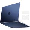 MOSISO Custodia Compatibile con MacBook Pro 14 Cover 2025 2024-2021 M5 A3434 M4 A3112 A3185 A3401 M3 A2918 A2992 M2 A2779 M1 A2442, Case Naturale Ultra-Sottile&Copritastiera&Pellicola, Blu Notte