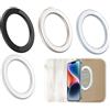 Astraveo Adesivo magnetico da parete, per iPhone 17 16 15 14 13 12 Pro Max Magnete N52H in lega, supporto senza tracce per auto bagno e cucina
