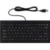 CUQI Mini Tastiera, Piccola Tastiera Cablata 82 Tasti a Forbice, Tastiera Compatta con Interfaccia USB per Android, PC Windows, Laptop, Raspberry Pi, Windows 10/8/7