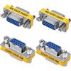 VISSQH 4 Pezzi HDB15 Femmina a Femmina Accoppiatore Connettore,HDB15 15 pin VGA SVGA seriale adattatore per Gender Changer