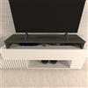 Henor Doppio Rialzo TV Legno 140 x 35 x 15 Cm Grafite Opaco. Carico +100 Kg.