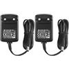 Security-01 Confezione da 2 adattatori AC a DC 5 V 1 A, spina 5,5 mm x 2,1 mm, Plug EU