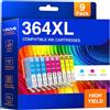 Kuva 364XL Cartucce Compatibili per HP 364XL 364 XL per Photosmart 5510 5520 6510 6520 7520 per Officejet 4620 4622 per Deskjet 3520 3070A (3 Ciano 3 Magenta 3 Giallo)