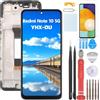 YHX-OU Nero with Telaio Schermo per Xiaomi Redmi Note 10 5G LCD Display Touch Screen Digitizer Ricambio Assembly con Strumento di Installazione + per Redmi Note 10 5G Vetro temperato
