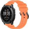 GIOPUEY 24mm Cinturini Compatibile con COROS Nomad, Morbido Silicone Cinturino [Resistente all'Usura] [Traspirante] - Orange