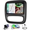 Fuluku 9 Autoradio per Renault Trafic 2014-2023/Opel Vivaro 2014-2019 2+64G | Stereo per CarPlay/Android Auto Wireless, Schermo Touch IPS 9, Bluetooth/GPS, Retrocamera, FM, WiFi, SWC, Interfaccia 26UI