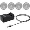 EEMB LIR2032H caricabatteria ricaricabile con 4PCS 3.7V batterie a bottone a gettoni agli ioni di litio 70mAh in grado di sostituire ML2032 per l'orologio portachiavi remoto dell'automobile