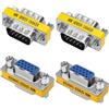 VISSQH 4 x HDB15 maschio a Femmina Accoppiatore Connettore,HDB15 15 pin VGA SVGA seriale adattatore per Gender Changer