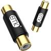 EMK 2 adattatori di prolunga RCA, femmina/femmina, adattatore audio e video maschio, cavo RCA dorato, adattatore per TV, altoparlante, amplificatore, soundbar