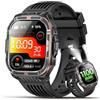 Lgnitek 2026 Nuovo Smartwatch Uomo,1100mAh/2.01 Smartwatch Militare Uomo Fitness Con Bluetooth,110+ Modalità Sportive Orologio Intelligente Fitness Con Cardiofrequenzimetro/SpO2/ Bussol/Torcia, iOS Android