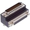 CY Adattatore DSUB parallelo LPT AES/EBU DB25pin dado maschio a femmina vite adattatore di prolunga spina DB spina 90 gradi angolo verso l'alto, DB-008-UP-HX
