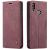 mvced Cover Compatibile con Samsung Galaxy A10S,Flip Custodia Caso Libro Pelle PU e TPU Silicone Antiurto,Wine Red