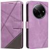 XINNI Cover per Xiaomi Redmi A3 Custodia, Cellulare Libro Antiurto Flip Pelle PU/TPU, Portafoglio Flip Magnetica Case, Viola