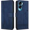 Bravoday Cover per Huawei Honor 90 Lite, Flip Custodia in Pelle PU Portafoglio Custodia per Huawei Honor 90 Lite, con Slot per Schede, Blu