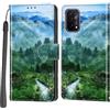 Haninsuze Cover per Oppo A54 5G/A74 5G, Portafoglio PU Pelle, Foresta