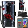 Haninsuze Cover per Samsung Galaxy A21s, farfalla rosa | Pelle PU Portafoglio, Porta Carte, Magnetica, Libro, Antiurto Custodia