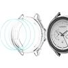 GIOPUEY Cover + 3 Flessibile Pellicola Protettiva per Xiaomi Watch 2 PRO, Soft TPU, Shock Resistant - Transparent