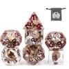 UDIXI Skull DND Dice Set, Resin D and D Dice Set with Storage Pouch for RPG and Other Tabletop Games