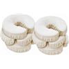Master Massage Equipment Master Massage Copritesta lavabile, 100% cotone, per lettino da massaggio, poggiatesta e poggiatesta, 6 pezzi, panna