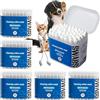 BORDEAG 336 Pieces Bastoncini Di Cotone per Cani, 7.5cm Cotton Fioc per Cani, Cotton Fioc Lunghi, Bastoncini Di Pulizia Long Cotton Fioc Lunghi per Animali a Doppia Punta per Animali Domestici, Cani, Gatti