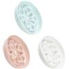 PTOBER Ciotole per Gatti Anti Ingozzamento - Ciotola Gatto in Melamina a Lenta Alimentazione - Fiori Labirinto - Lavabili in Lavastoviglie - Set da 3 (Bianco, Rosa e Blu)