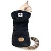SELMAI Inverno Cappotti per Cane Piccolo Gilet Gatto Cucciolo Felpe con Cappuccio Abbigliamento per Animali Domestici Giacca Chihuahua Yorkie Camminare All'aperto in Tempo Freddo Nero S