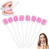 JIANGZHIB 120 bastoncini per la cura della bocca (rosa) | Spugna orale portatile, tampone orale sterilizzato, spugne orali per la pulizia delle cliniche dentali