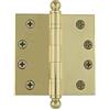 Nostalgic Warehouse 728372 - Cerniera per porta con angoli squadrati, 10,2 cm, in ottone lucido