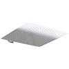 LANERI Braccio doccia + Soffione Acciaio Inox Slim 2 mm (Soffione 25x25 cm con Braccio da Parete)