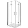 LANERI BOX DOCCIA ANGOLARE APERTURA A LIBRO DENTRO E FUORI REVERSIBILE H 190 VETRO 6 MM REGOLABILE (REVERSIBILE 67,5-69 X 67,5-69)