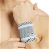 NEOtech Care - Fascia di supporto per polso - tessuto a maglia in fibra di bambù - Elastico e traspirante - Uomo, Donna, Destra o Sinistra (Grigio, M, 1 Pezzo)